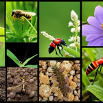 **Prompt 1: The Essential Invisible World**
    "A vibrant, thriving natural ecosystem teeming with diverse insects, capturing their intricate beauty and vital roles. Focus on close-ups of bees diligently pollinating colorful flowers, butterflies gracefully fluttering amidst lush greenery, and various beetles and dragonflies integrated into healthy soil and clean water environments. The scene should evoke a sense of ecological balance and the invaluable, often unseen, contributions of insects to nature. Emphasize biodiversity, natural light, and a detailed, macro photography style with vivid colors."