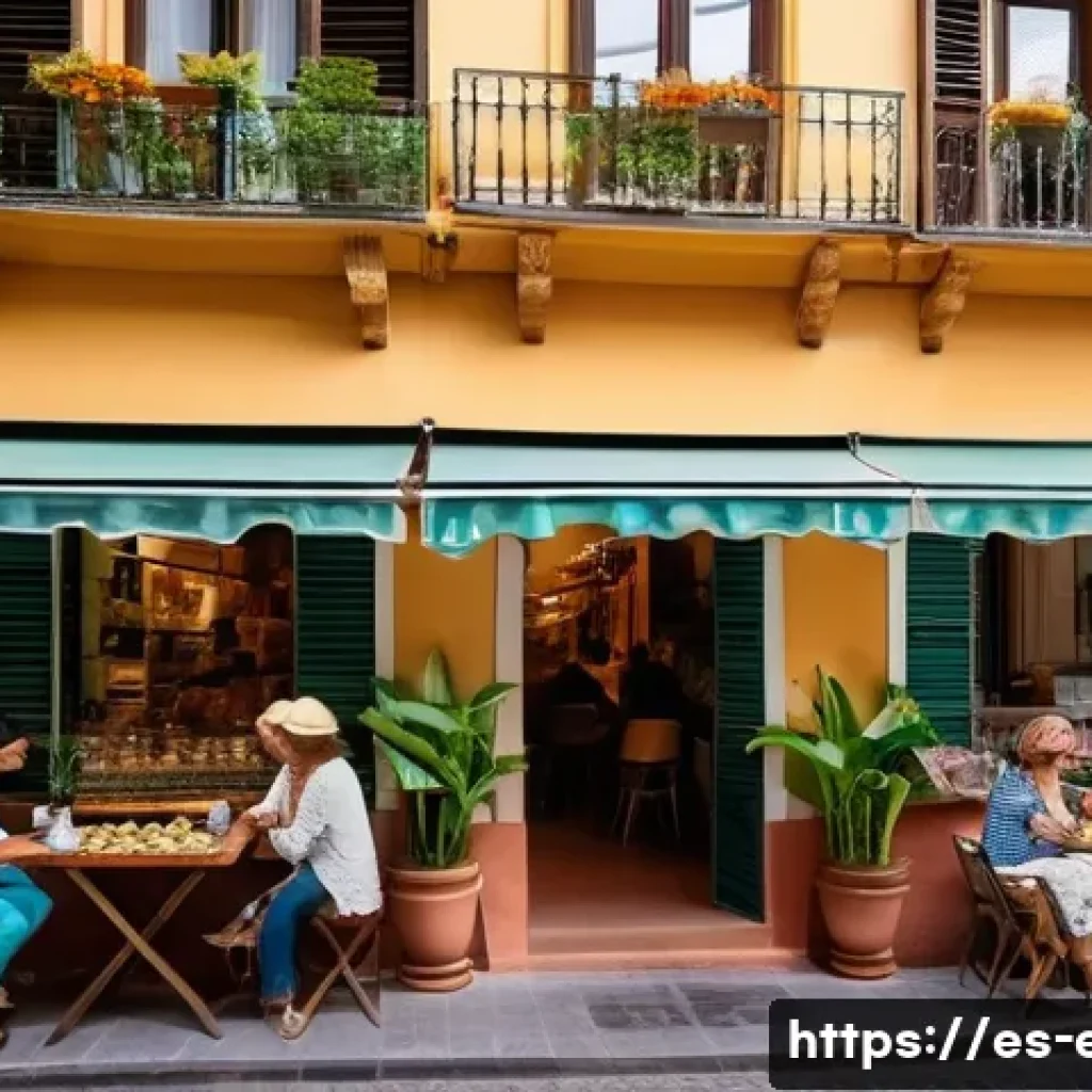 지속가능한 도시 발전 - **Vibrant 15-Minute City Street in Southern Europe:** A bustling, sun-drenched pedestrian street in ...