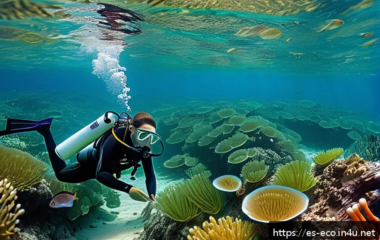 해양 생태계 - A vibrant underwater scene depicting a thriving Posidonia oceanica seagrass meadow in the Mediterran...